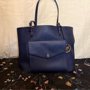 Michael Kors Navy Blue Tote Bag